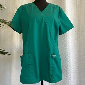 Cherokee Women’s Workwear Revolution Mock Wrap Scrub Top - Large - WW610